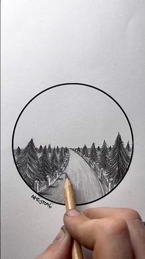 How to Draw an Easy Landscape with Perspective ✏️