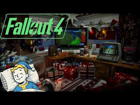 Fallout Ambience – Snowy Vault Christmas • Weather Channel + Wave Race 64 • Cozy Fire & Jazz 🎁