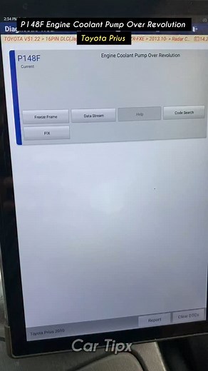 Car Tipx on Instagram: "P148F Engine Coolant Pump Over Revolution (Toyota Prius) #mechanic #automechanic #carmechanic #automotive #automobile #instagood #instadaily #foryou #prius"