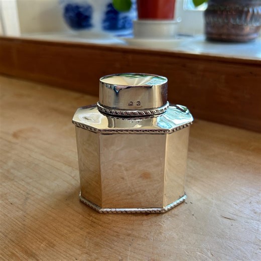 Antique Victorian Sterling Silver Tea Caddy W7.3cm, Ahronsberg Brothers Birmingham 1895 - Etsy UK