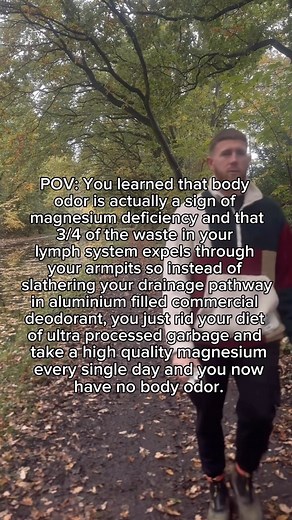 Chad / CONSCIOUS AWAKENING on Instagram: "Comment the word “HEAL” and I’ll personally message you with a link to a Magnesium oil spray that I’ve found extremely useful on my journey. Did you consider magnesium deficiency as a reason for bad body odor? How you smell and what you eat can be a clear indicator of a nutrient deficiency. Body odor can be exacerbated when you are not getting enough magnesium. It’s widely known the modern diet is now low in magnesium, for a whole heap of reasons, most n