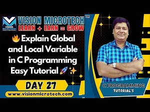 🔥 Explain Global and Local Variable in C Programming | Easy Tutorial 🚀 ✨