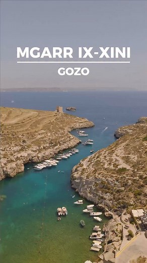 🌊 Mgarr ix-Xini — Gozo’s hidden fjord. Crystal-clear waters, steep cliffs, and total peace make this one of the island’s most magical swimming spots. Would you dive in or just take in the view? 👇✨🇲🇹 #SkyViewMalta #VisitMalta #MgarrIxXini #Gozo #HiddenGems | SkyView Malta