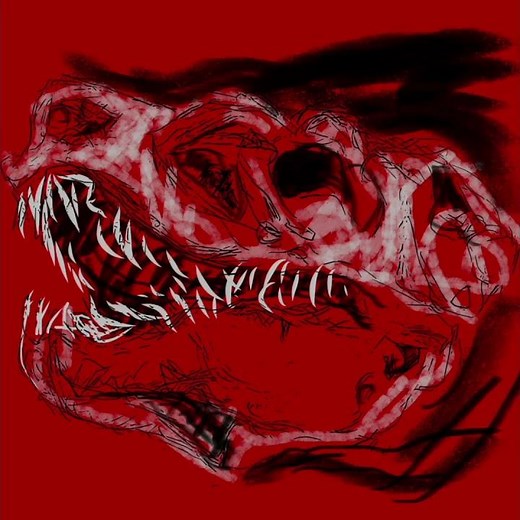 Art Time Lapse by Eva Kendrick Art | Digital T Rex Skull in Adobe Fresco 🦖✨
