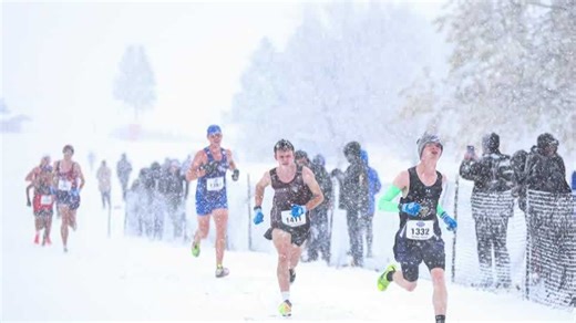 Cross country national championships held in Iowa snowstorm