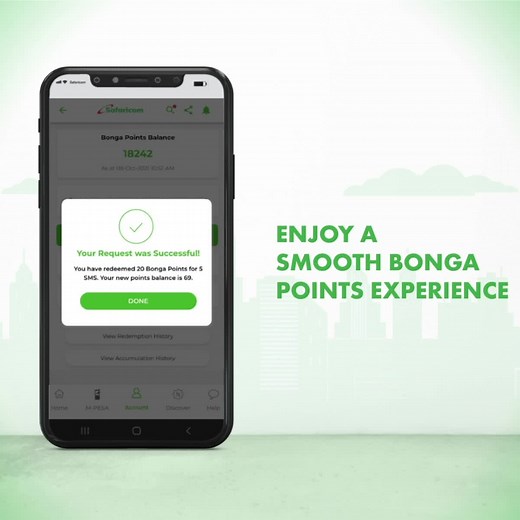 Check Bonga balance, redeem Bonga points in one single view. Form ya 2022 ni kurahisisha mambo by visiting http://safaricom.com/account/bonga and unlock convenience. #TwendeTukiuke | Safaricom PLC