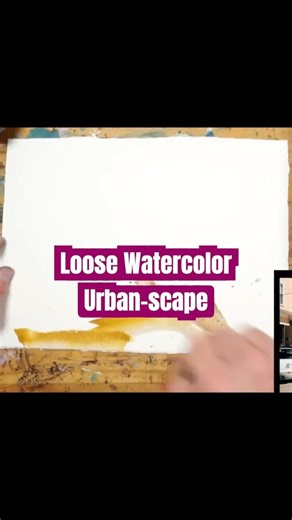 Advanced Loose urban watercolor tutorial. Break away from rigid thinking and conventional thinking