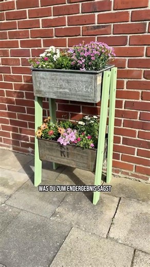Upcycling Pflanzen-Regal 🌱 #diy #upcycling #vintage #handwerk #garden #garten #einhell / Werbung