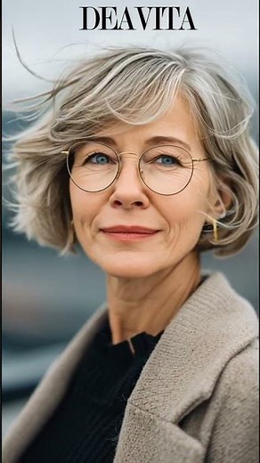 Kurzhaarfrisuren ab 60 mit Brille: 3 Schnitte, die modern wirken