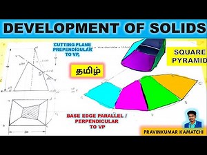 #developmentofsurfaces | Square Pyramid | Base perpendicular to VP #youcanshine #pravinkumar