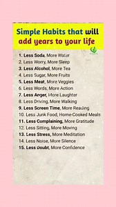 1.7M views · 14K reactions | . . Simple Habits that will add years to your life . . . . . #reesviralシ #reelsvideoシ #reelsviralシ #postviralシ #reelsviralシfb #usa_tiktok #usareels #warningsigns #tips #lifehack #lifelessons | My Health Tips | Facebook