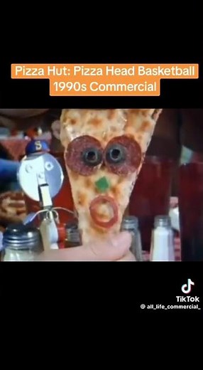 Pizza Hut Pizza Head Basketball 1990’s Commercial Video