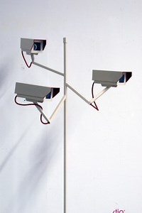 Surveillance Light -- lamp made from CCTV housings