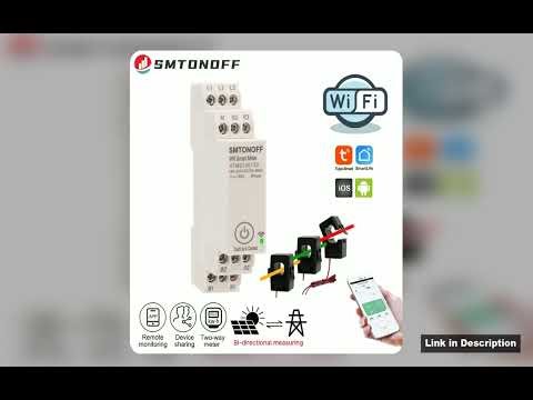 WIFI Tuya 100A Three phase Smart Energy Power Monitor with external Current transformer CT 380V 415V