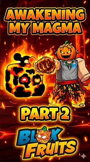 Blox Fruits Awakening My Magma Part 2 🔥💀 Insane Damage Raid #roblox #bloxfruits #shorts