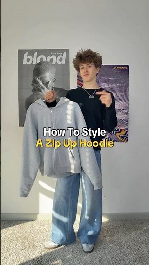 How to style a zip up hoodie ⛓️ #streetwear #baggyjeans #outfitideas #fitcheck #aesthetic