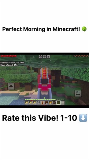 Perfect Morning in Minecraft! 🌳 Satisfying Roller Coaster #minecraft #gaming #shorts