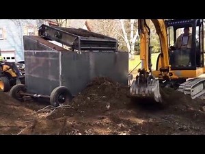 First run of the homemade dirt screener. Time to make loam almost