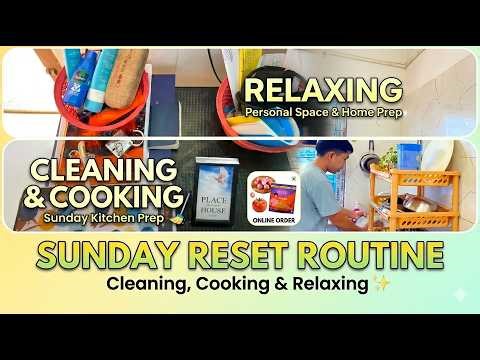 Sunday Reset Routine | Cleaning, Cooking & Relaxing | MPT Neurology Student Life | Vlog 04 🏡✨