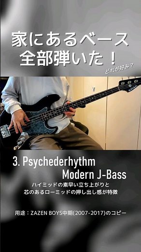 ZAZEN BOYS好きが家にあるベース全部弾いた #Shorts