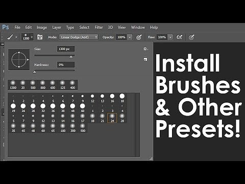 Photoshop Tutorial: How to Download & Install New Brushes & other Presets