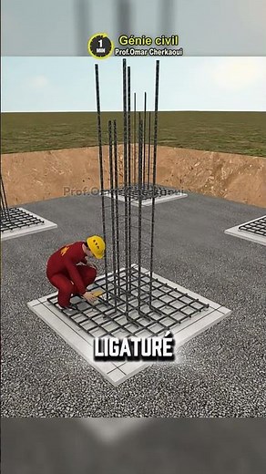 How to build an isolated footing step by step 🤔 #shorts