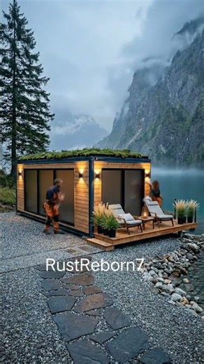 RustReborn7 | Abandoned Shipping Container Becomes Luxury Lake Cabin #shorts