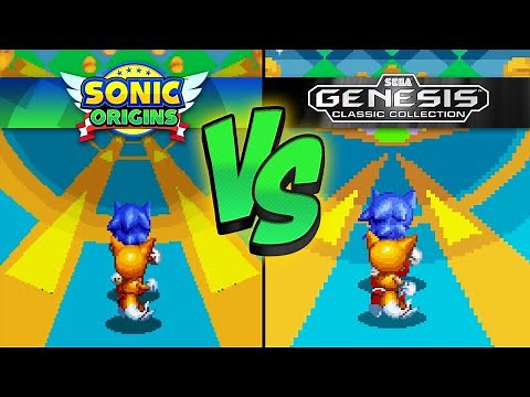 Sonic Origins Graphics Comparison (New vs Genesis Classics)