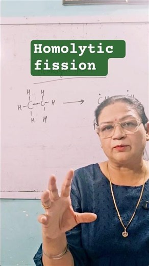 🧪 Homolytic Fission Explained | Free Radical Formation in Organic Chemistry#viral