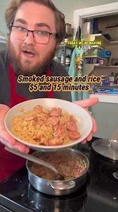 Dinner in just 15-Minutes for $5? Smoked Sausage and Rice Recipe | Easy Budget Dinner #SmokedSausage