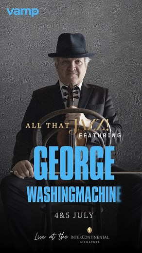 Meet George Washingmachine – jazz violinist, vocalist, and all-round entertainer bringing his signature swing and charm to Jazz & Wine at InterContinental this weekend on 4 & 5 July 2025! 🎻 With his infectious energy and playful stage presence, George blends jazz, swing, and blues in a way that’s both timeless and irresistible. A global favourite on the jazz circuit—this is one performance you won’t want to miss. BOOK NOW ➡️ https://bit.ly/4l4YHNs | SISTIC