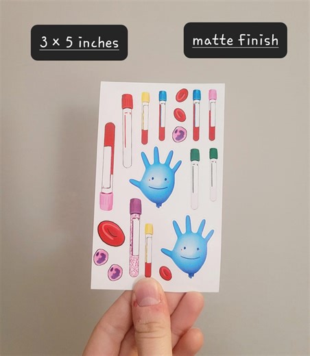Phlebotomy Nurse and Medical Lab Sticker Sheet