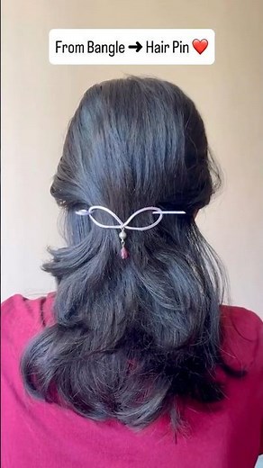 I Turned a Metal Bangle into a Beautiful Hair Pin! 😍 #diy