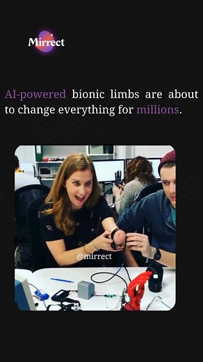 Mirrect on Instagram: "AI-Powered 3D-Printed Bionic Arms Are Transforming Mobility and Independence 🤖💪 New AI-enabled bionic limbs are using sensors and machine learning to adapt in real time to a user’s movements, offering smoother control and greater functionality. These advanced prosthetics allow amputees to participate in activities including sports and hands-on hobbies, supporting increased independence and confidence through personalized motion assistance. Video by @openbionics Follow @m