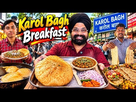 Delhi Street Food Tour |Karol Bagh ka Famous food|Chole bathure , Chole kulche