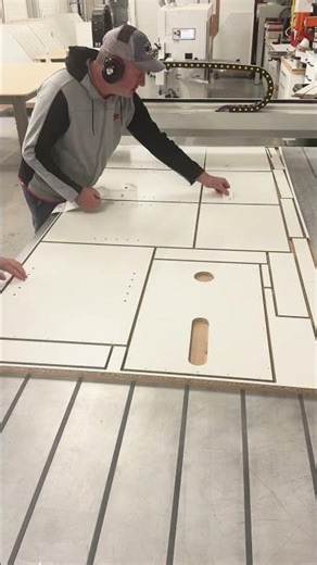 CNC Machine Cutting Custom Cabinet Board | Hay Cabinets Online