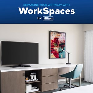 5.4K views · 55 reactions | That moment when your home office needs a getaway. Now you can easily book day use-rooms at participating hotels online. Enjoy working with no distractions and a new view. Book now: https://hil.tn/2yw8p. #WorkFromAnywhere | Hilton | Facebook