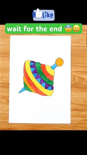 Spinning Top Drawing 🌀 | Easy Art #shorts #drawing #art