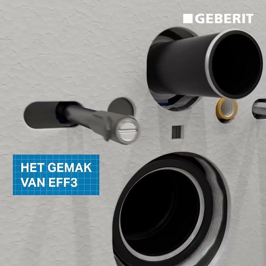 Geberit Easy Fast Fix 3 (EFF3) bevestiging werkt met één hand