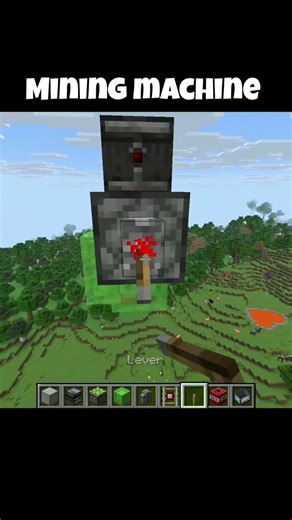 Minecraft Automatic Mining Machine Build | Easy Redstone Drill#minecraft