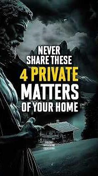 Never Share These 4 Things About Your Home | Stoicism