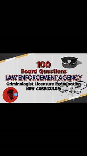 100 LEA Review Questions | Law Enforcement Administration | Criminology Board Exam