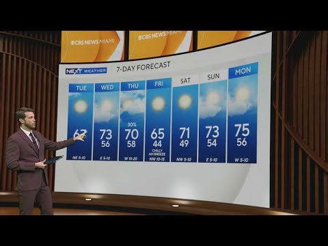 Brief warmup expected in South Florida before next cold front pushes in