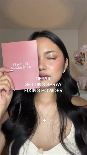 trying setting spray & fixing powder from @Detail Cosmetics #fyp #makeup #settingspray #pressedpowder #detailcosmetics