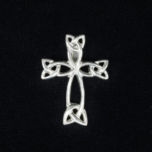 Small Vintage Irish Celtic Cross Pendant in Sterling Silver E9836 - Etsy
