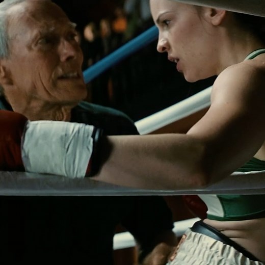 La sonrisa de Maggie después de ganar sí vale un millón de dólares. 📺: 'Million Dollar Baby' | Amazon Prime Video