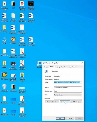 How to Add a shutdown button to your Desktop in Windows 10 #shorts