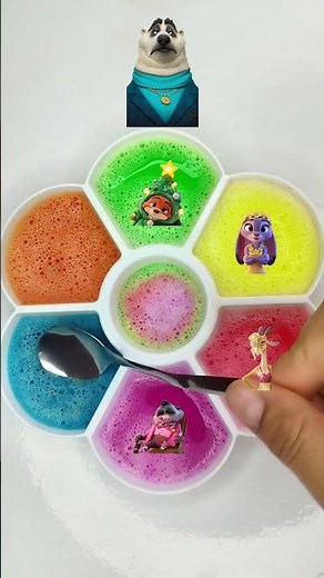 Mixing Paint Colors with Zootopia 2 Characters 🎨🦊 | Satisfying Color Mix #claymixing