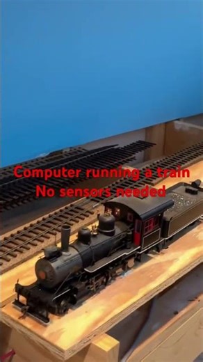 Computer running a train, easy setup.