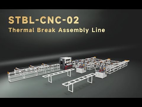 How to assembly thermal break aluminium profiles Thermal Break Assembly machines Line STBL-CNC-02